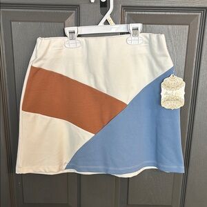 Altar'd State Tri-Tone Mini Skirt